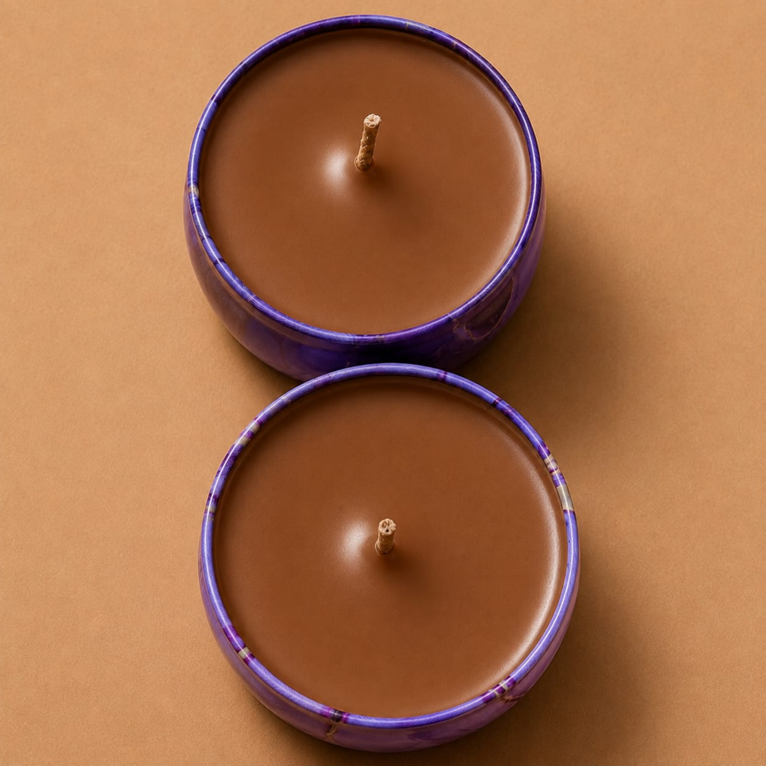 Violet Marble Candles