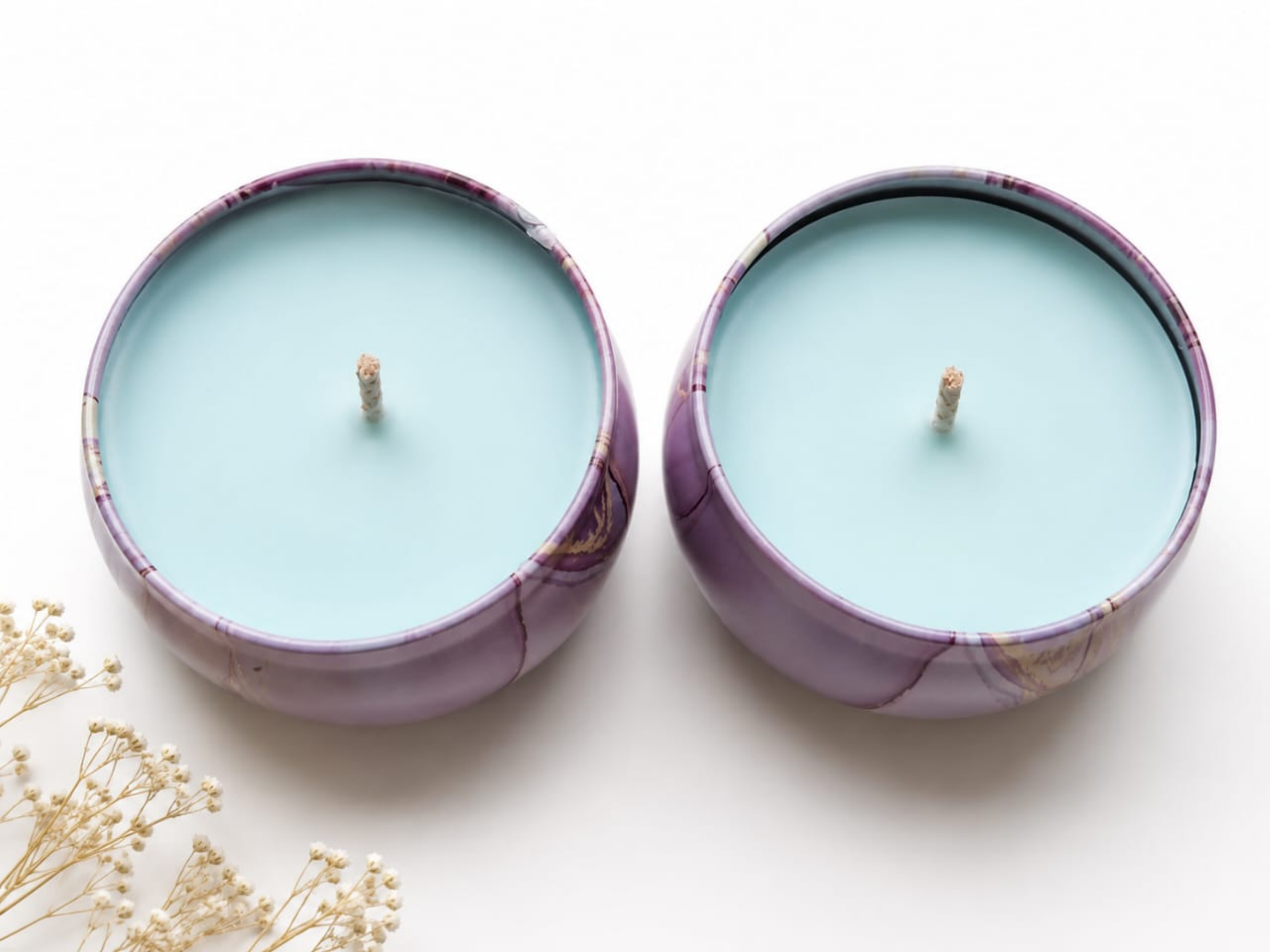 Aqua Agate Candles